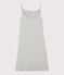 Vestido de tirantes emblemático de algodón de mujer gris BELUGA CHINE