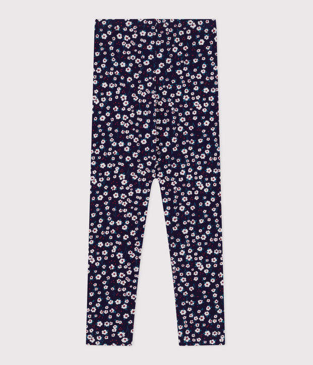 Leggings infantiles de algod&oacute;n estampado azul/multicolor