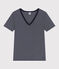 Camiseta Icónica de algodón a rayas para mujer azul SMOKING/blanco MARSHMALLOW