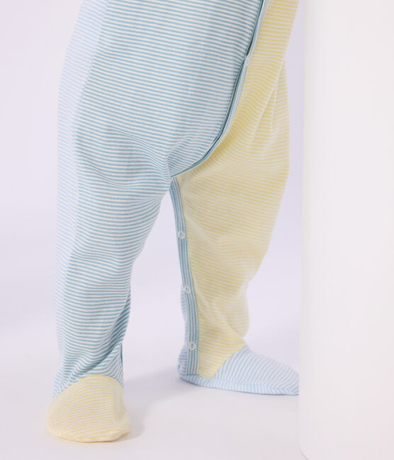 Pijama de algodón con estampado de rayas para bebé MIMI/ MARSHMALLOW