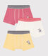 Juego de 3 bóxers Petit Bateau X Snoopy de algodón para niño 