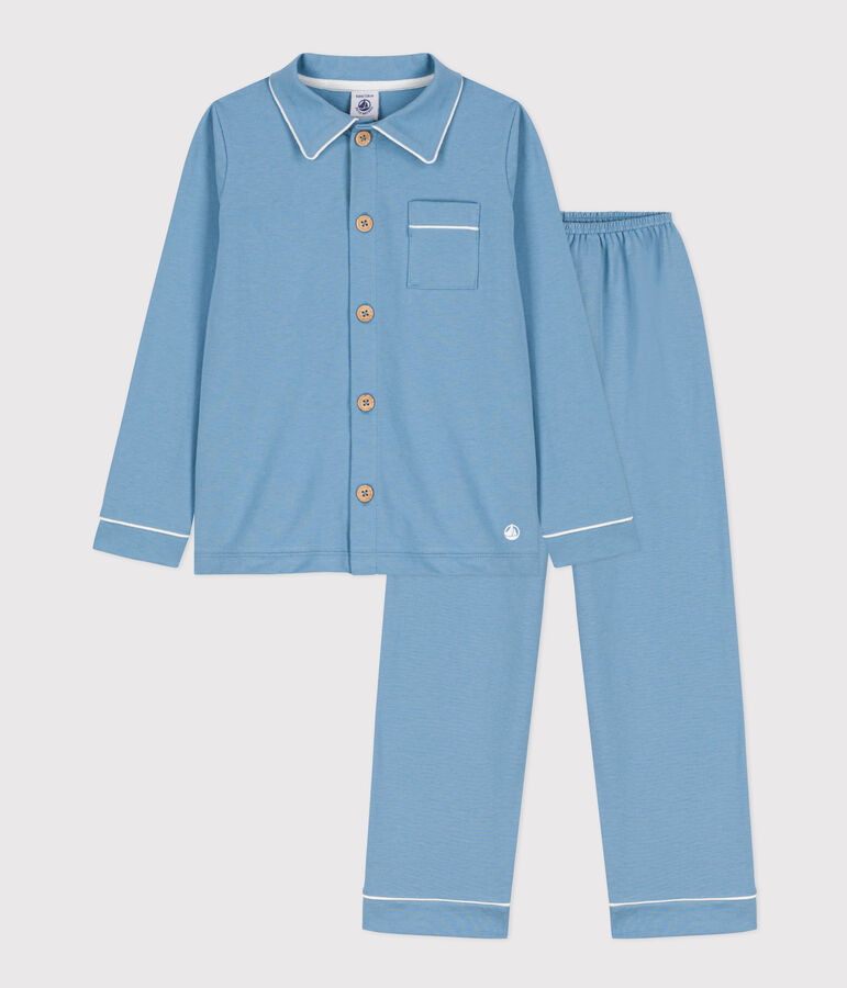 Pijama de punto para ni&ntilde;o azul