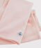 Leggings de lana y algodón mil rayas para niña pequeña rosa CHARME/blanco MARSHMALLOW