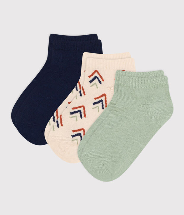 3 pares de calcetines de algod&oacute;n estampados para ni&ntilde;os multicolor