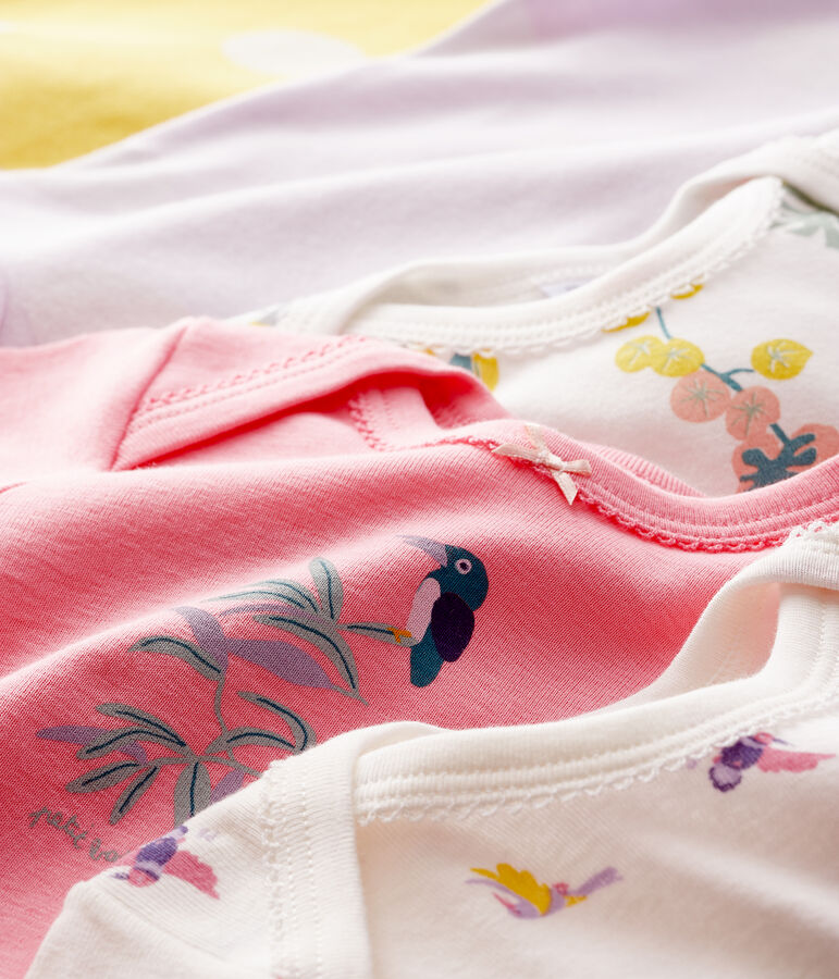 Juego de 5 bodis de manga larga para beb&eacute; ni&ntilde;a variante 1