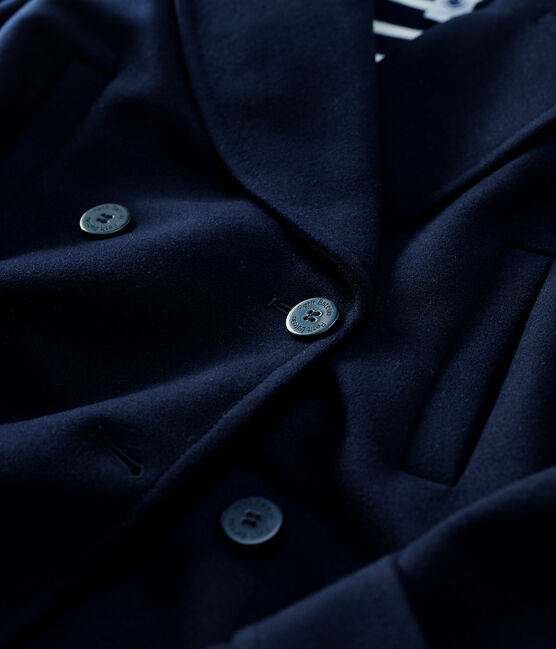 Chaquetón de lana de mujer azul SMOKING