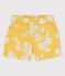 Shorts con estampado hawaiano de popelina de bebé amarillo ORGE/blanco MARSHMALLOW