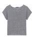 Camiseta brillante de lino milrayas para mujer