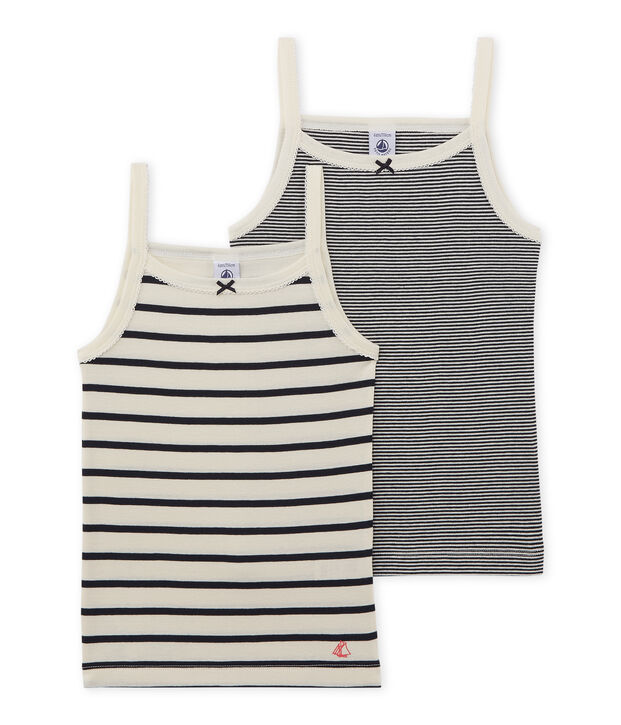 Par de camisas de tirantes para chica multicolor