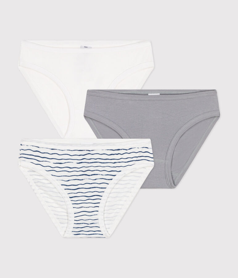 Juego de 3 braguitas de algod&oacute;n infantiles multicolor