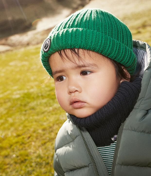 Gorro de punto tricotado con forro polar reciclado para beb&eacute; MATCHA