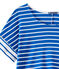 Camiseta oversize de rayas para mujer azul PERSE/blanco MARSHMALLOW