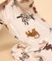 Pijama de felpa con perros para bebé blanco MARSHMALLOW/blanco MULTICO