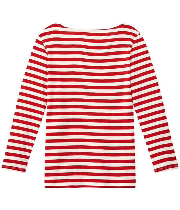 Camiseta de manga larga de punto original para mujer rojo/blanco
