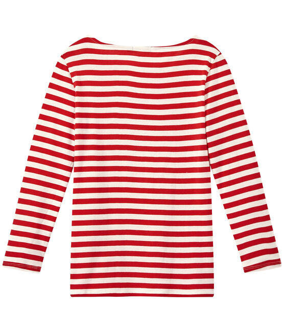 Camiseta de manga larga de punto original para mujer rojo TERKUIT/blanco MARSHMALLOW