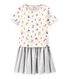 Vestido de cintura baja en túbico para niña