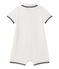 Pelele corto para bebé niño en jersey piqué blanco MARSHMALLOW
