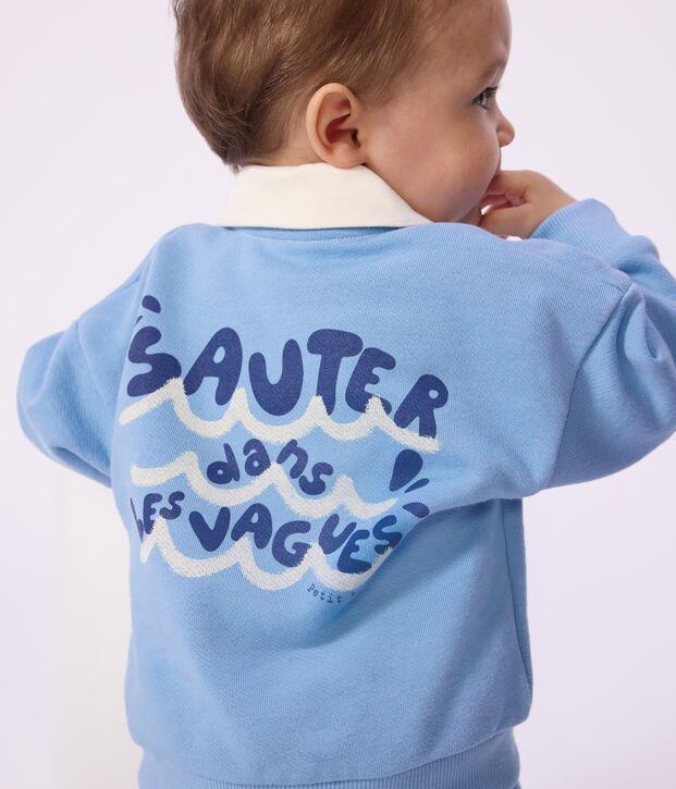 Sudadera de algod&oacute;n con bordado de gaviota y estampado trasero para beb&eacute; FLO