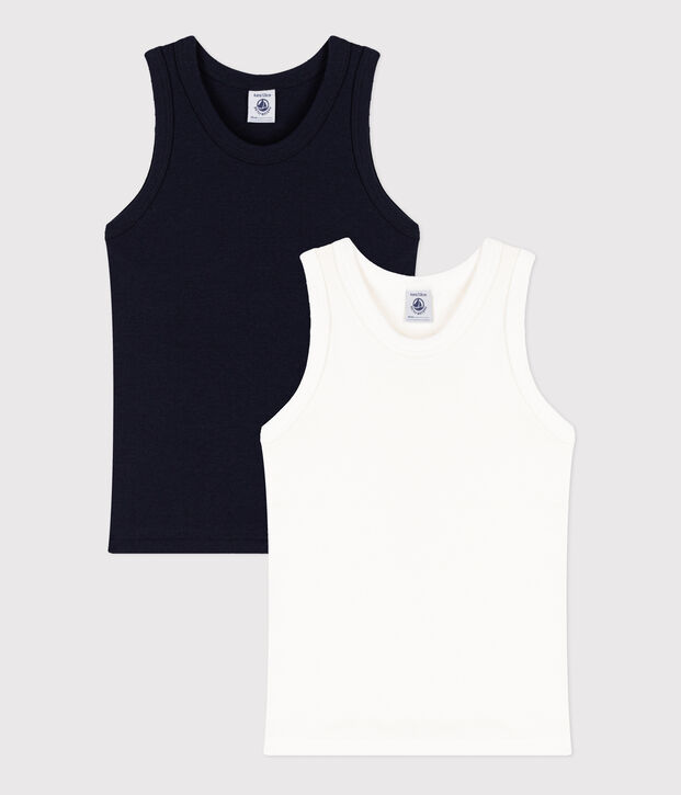 Juego de 2 camisetas de tirantes de algod&oacute;n para ni&ntilde;o multicolor