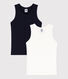 Juego de 2 camisetas de tirantes de algodón para niño