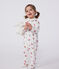 Pijama de algodón con cuello pétalo de frutas para bebé blanco MARSHMALLOW/blanco MULTICO