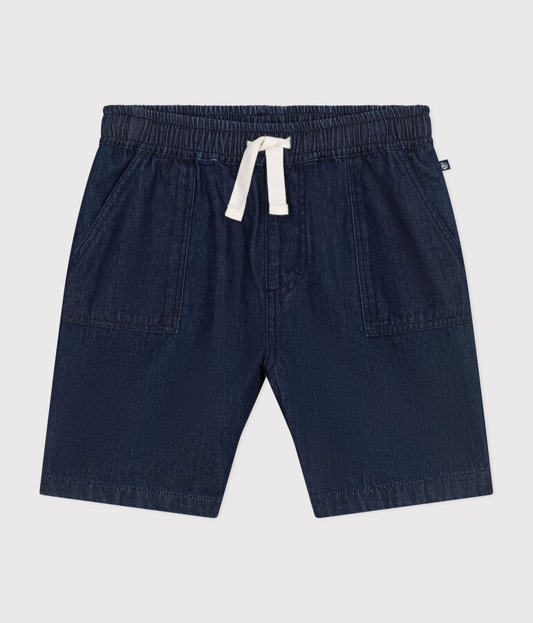 Shorts de tejido vaquero ligero para ni&ntilde;a azul