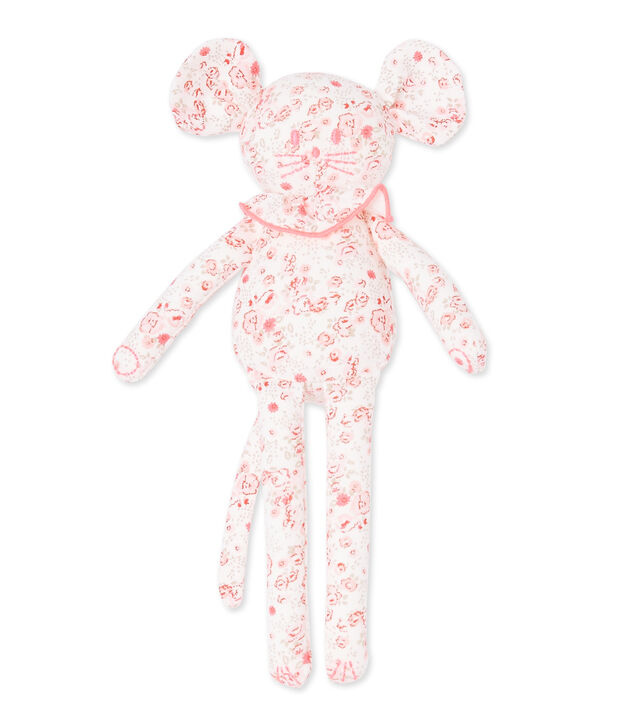 Doudou estampado para beb&eacute; ni&ntilde;a blanco/multicolor