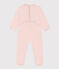 Pijama de terciopelo rosa liso para bebé rosa SALINE