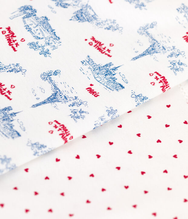 Juego de 2 camisetas infantiles de tirantes finos de algod&oacute;n con estampado de Par&iacute;s multicolor