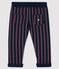 Pantalón de muletón para bebé niño azul SMOKING/blanco MULTICO