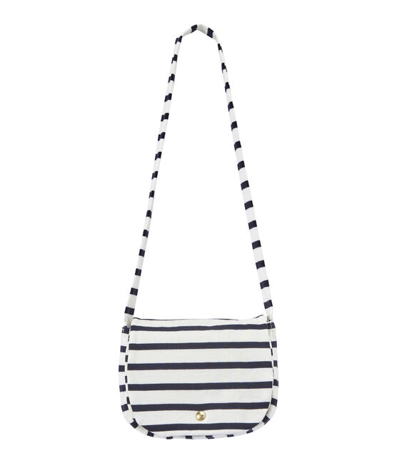 Bolso bandolera a rayas blanco MARSHMALLOW/azul SMOKING