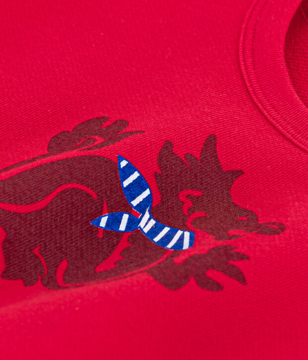 Sudadera de mulet&oacute;n de beb&eacute; rojo