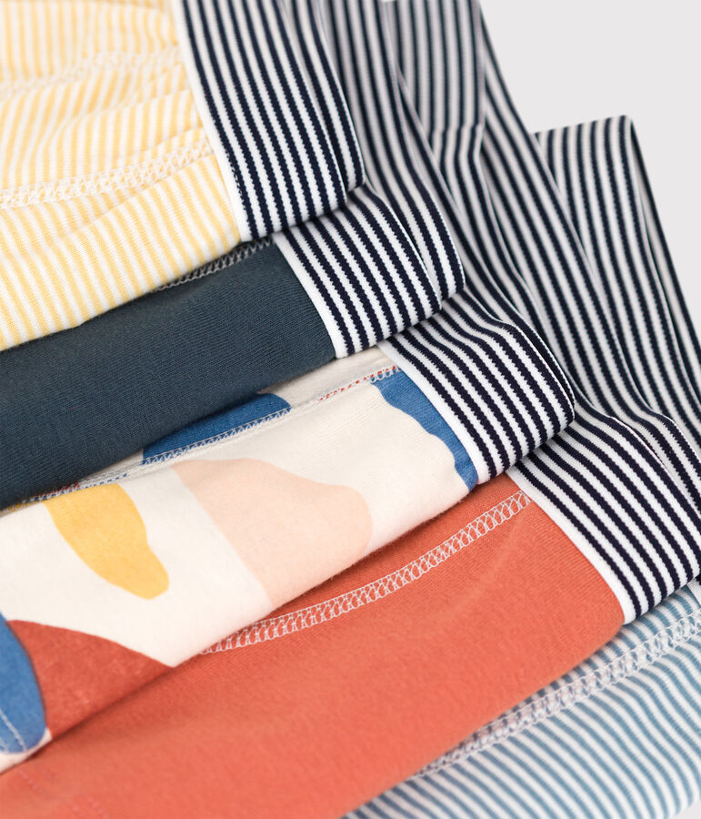 Juego de 5 b&oacute;xers de algod&oacute;n de ni&ntilde;o multicolor