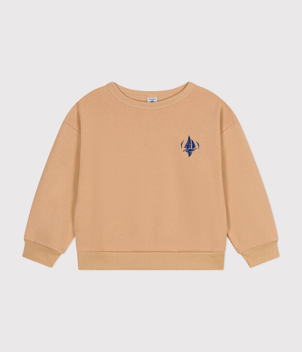 Sudadera de felpa para ni&ntilde;o/ni&ntilde;a beige