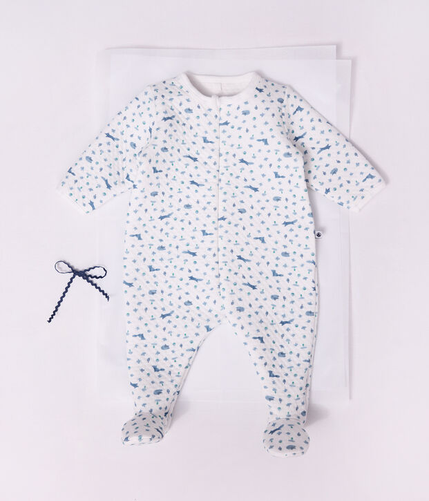 Pijama de t&uacute;bico con estampado de zorro para beb&eacute; blanco/multicolor