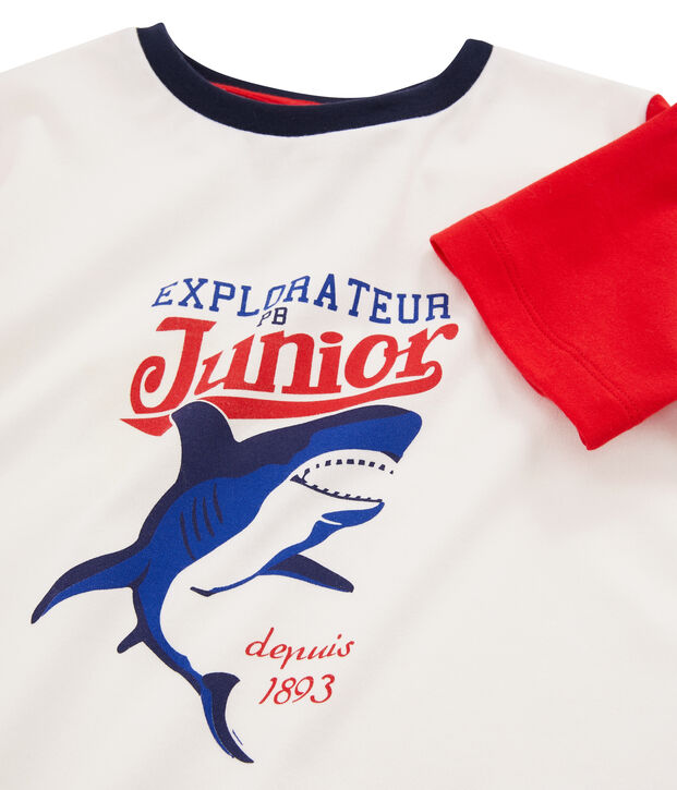 Camiseta de ni&ntilde;o blanco/rojo