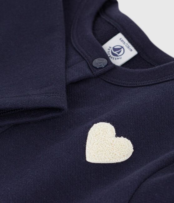 Cárdigan infantil liso de algodón azul SMOKING