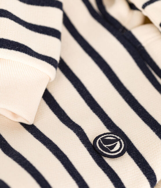 Sudadera con capucha de felpa cepillada para niño/niña blanco AVALANCHE/azul SMOKING