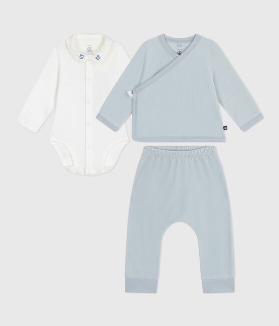 Conjunto de regalo de 2 piezas de terciopelo y body con oso bordado para bebé CO2