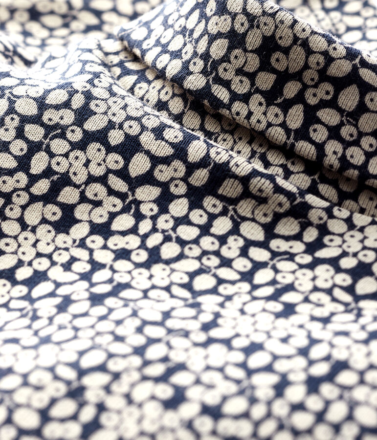 Bodi de manga larga de beb&eacute; con cuello vuelto azul/blanco