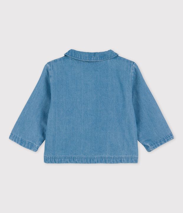 Chaqueta de tejido vaquero ligero ecol&oacute;gico de beb&eacute; azul