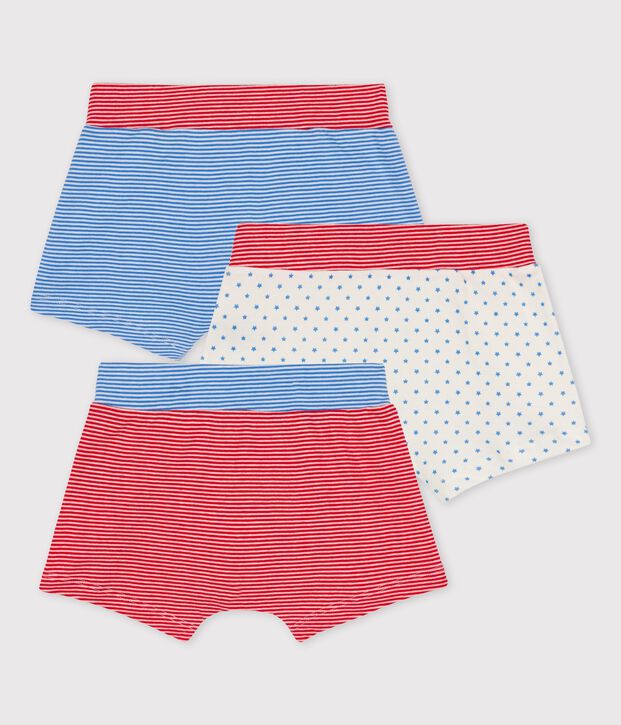 Juego de 3 b&oacute;xeres milrayas de algod&oacute;n org&aacute;nico de ni&ntilde;o multicolor