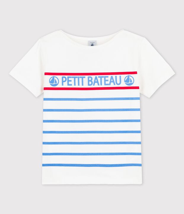 Camiseta de algod&oacute;n para ni&ntilde;a/ni&ntilde;o blanco