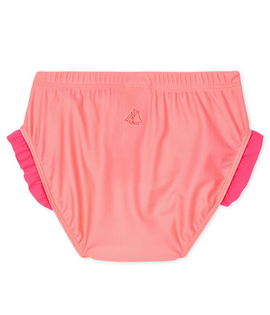 Braguita bañador ecorresponsable para bebé niña rosa FLUO ROSE