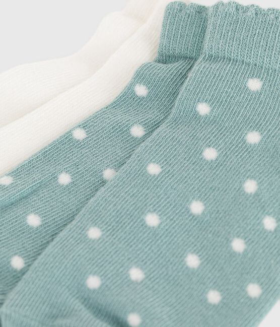2 pares de calcetines de algodón con lunares para niña variante 1