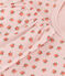 Pijama de manga corta de algodón para niña rosa SALINE/blanco MULTICO