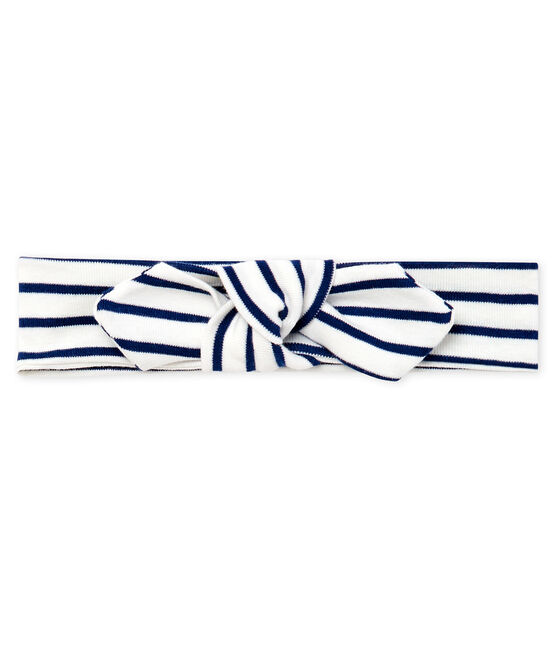 Diadema de rayas para bebé niña blanco MARSHMALLOW/azul SMOKING