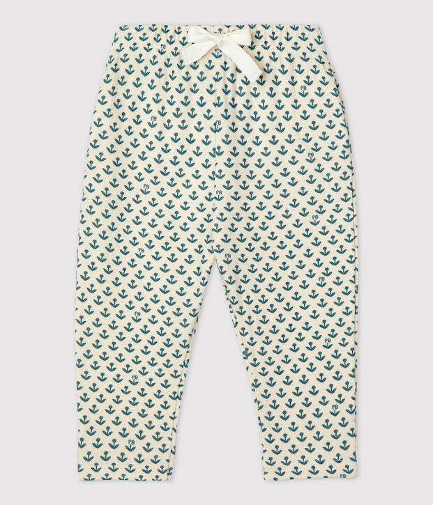 Pantal&oacute;n de tejido t&uacute;bico de beb&eacute; crudo/verde