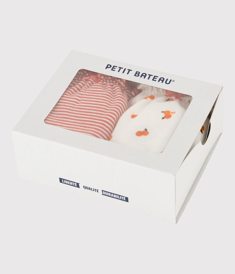 Juego de 2 braguitas de algod&oacute;n con volantes para mujer multicolor