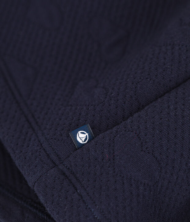 Vestido de manga larga de dos materiales para ni&ntilde;a SMOKING